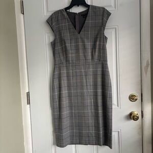 Gray Plaid Women's Dress